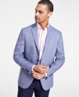 Kenneth Cole Reaction Men's Slim-Fit Linen Sport Coat - Lt Blue