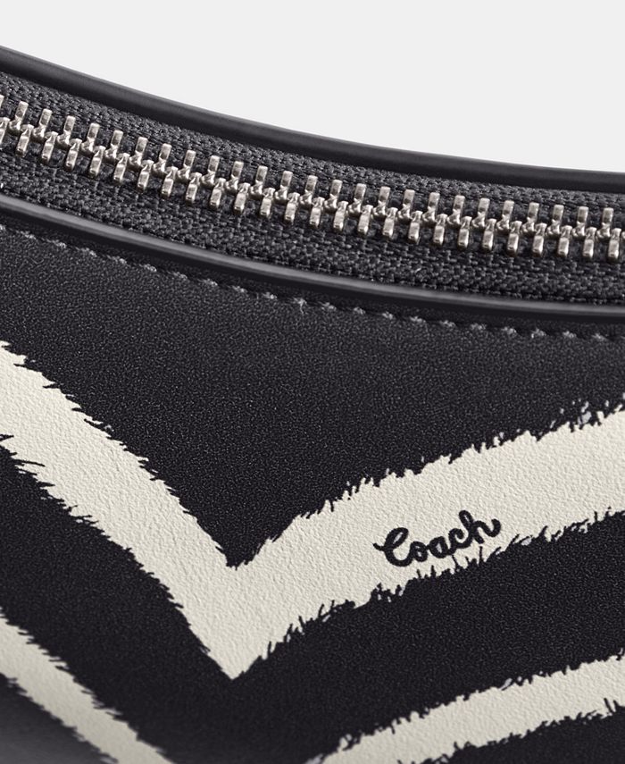 COACH Zebra Printed Mini Leather Swinger 20 - Macy's