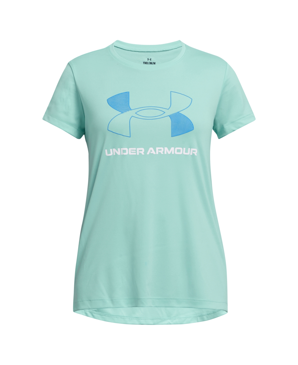 Under Armour Kids' Girls  Tech Big Logo Short Sleeve T-shirt In Neo Turquoise,white