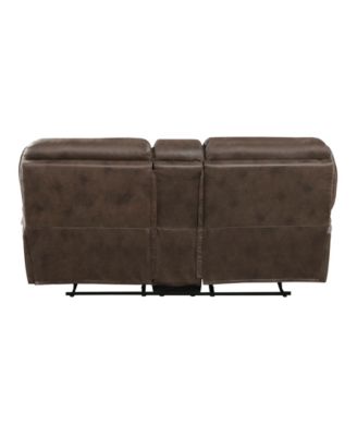 White Label Fleming 80" Double Reclining Love Seat with Center Console