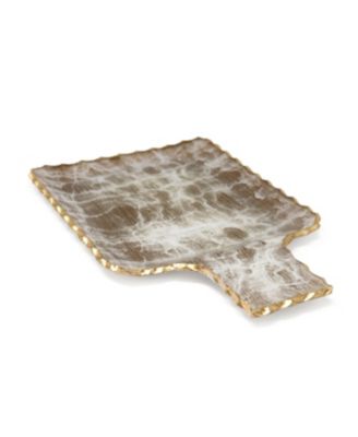 Gold-Tone Brushed Tray, Large