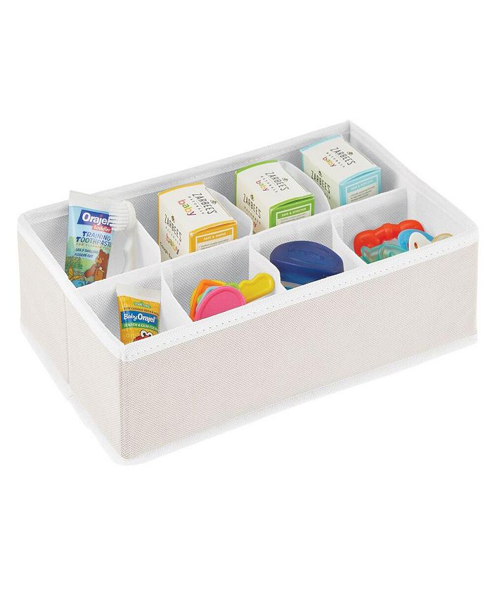 mDesign Fabric 8Section Baby Nursery Drawer Organizer Bins, 3 Pack