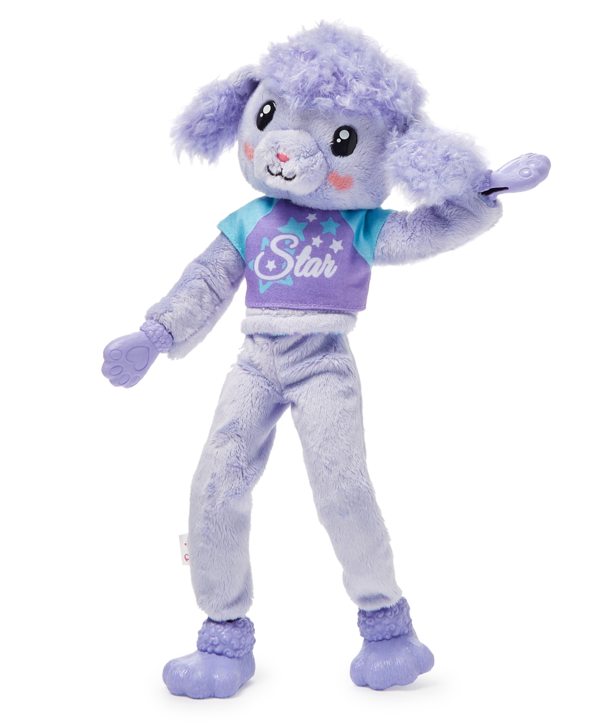 Barbie Kids' Cutie Reveal Doll And Accessories, Cozy Cute T-shirts Poodle, "star" T-shirt, Blue And Purple Streak In Multi-color