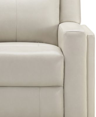 Rhodes 37.5" Top-Grain Leather Manual Recliner