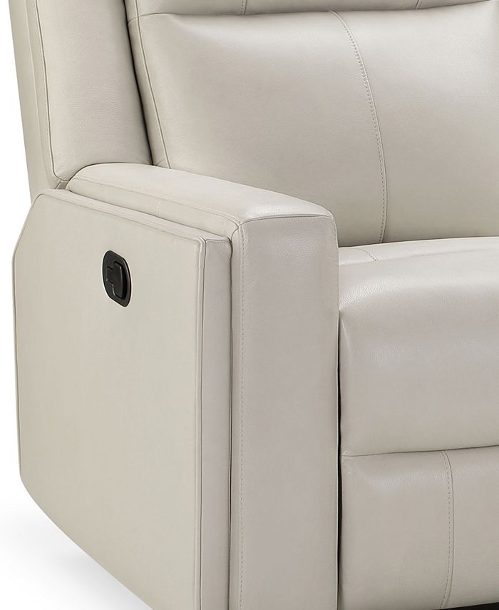 Abbyson Living Rhodes 81.5" TopGrain Leather Manual Reclining Sofa