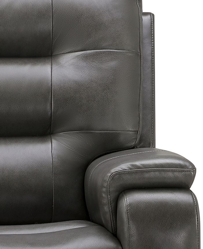 Abbyson Living Waylen 81.5" TopGrain Leather Manual Reclining Sofa