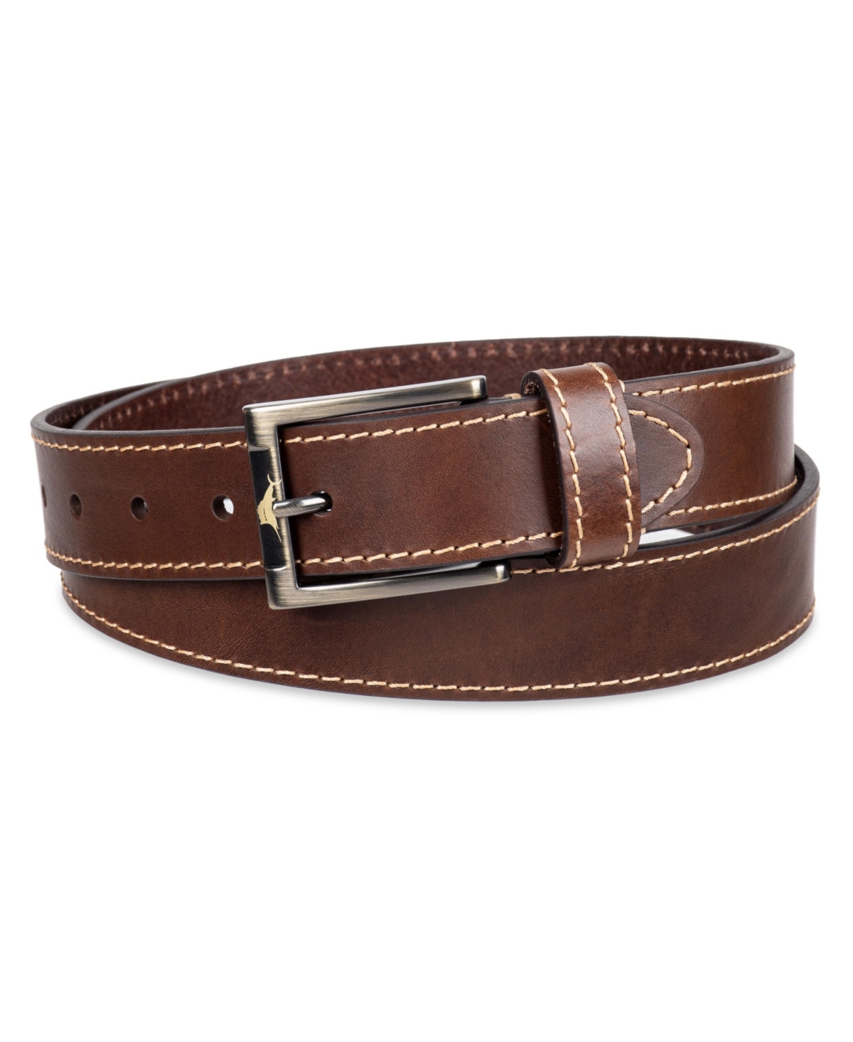 Tommy Bahama Men's Casual Contrast Stitch Cincato Strap Belt In Brown