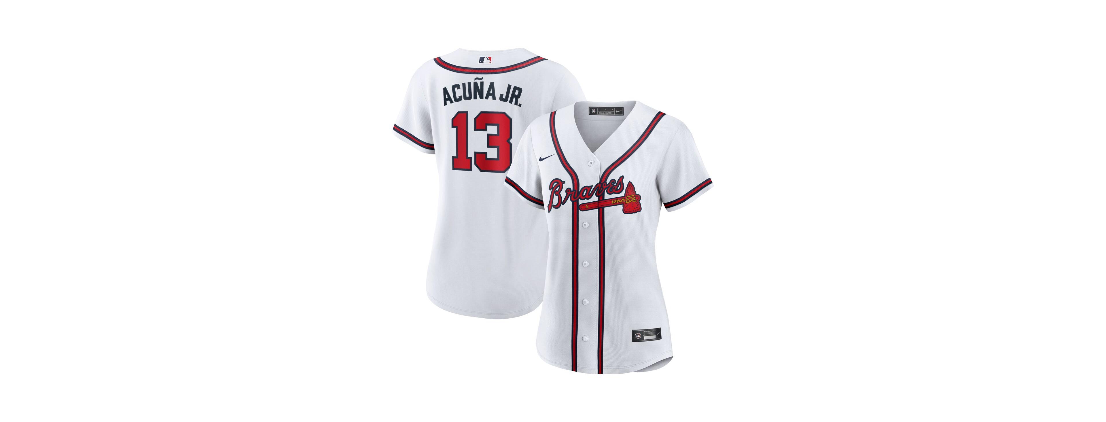 Nike Atlanta Braves Women's Ronald Acuna Official Player Replica Jersey