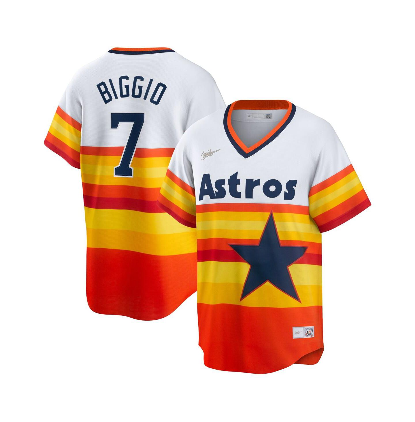 Мужской топ Nike Craig Biggio Houston Astros Coop Player Replica Jersey — фото 1
