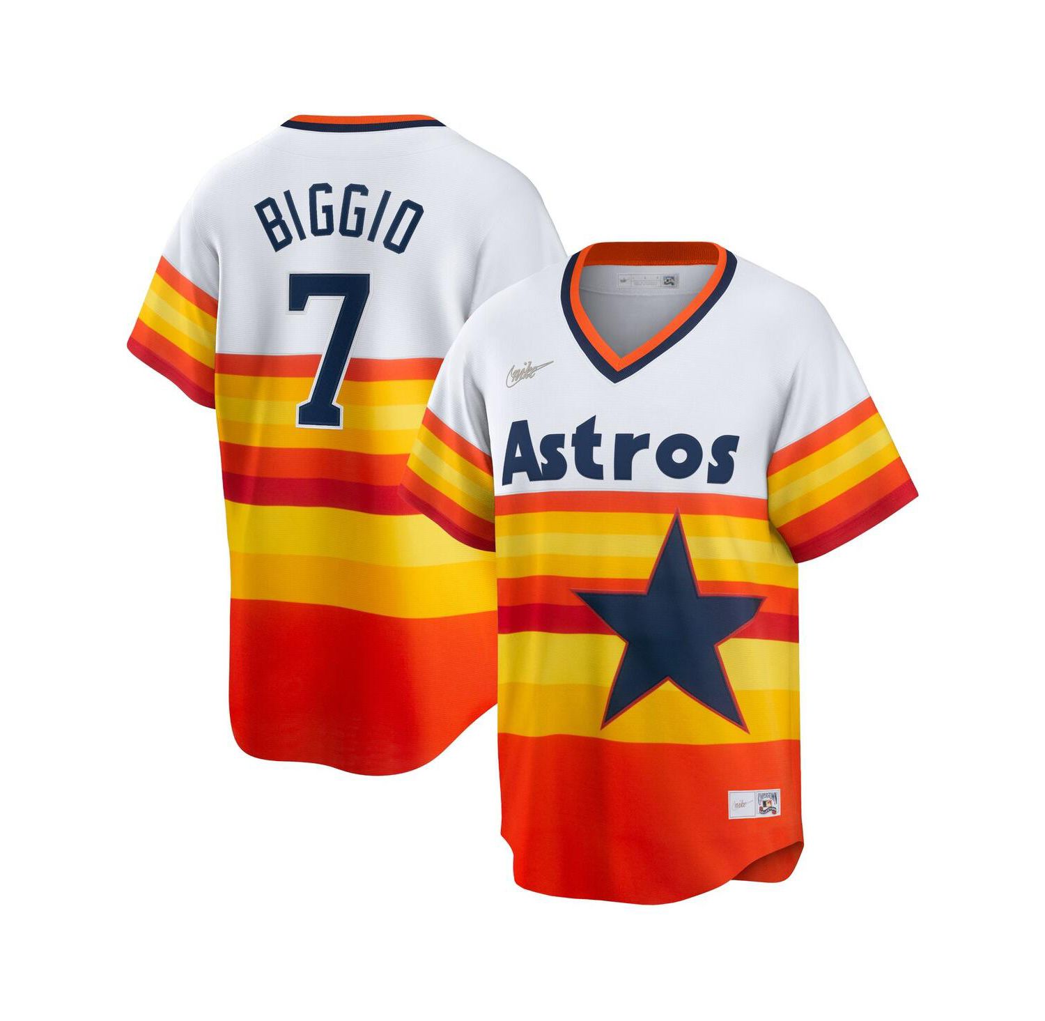 Men's Craig Biggio Houston Astros Coop Player Replica Jersey
