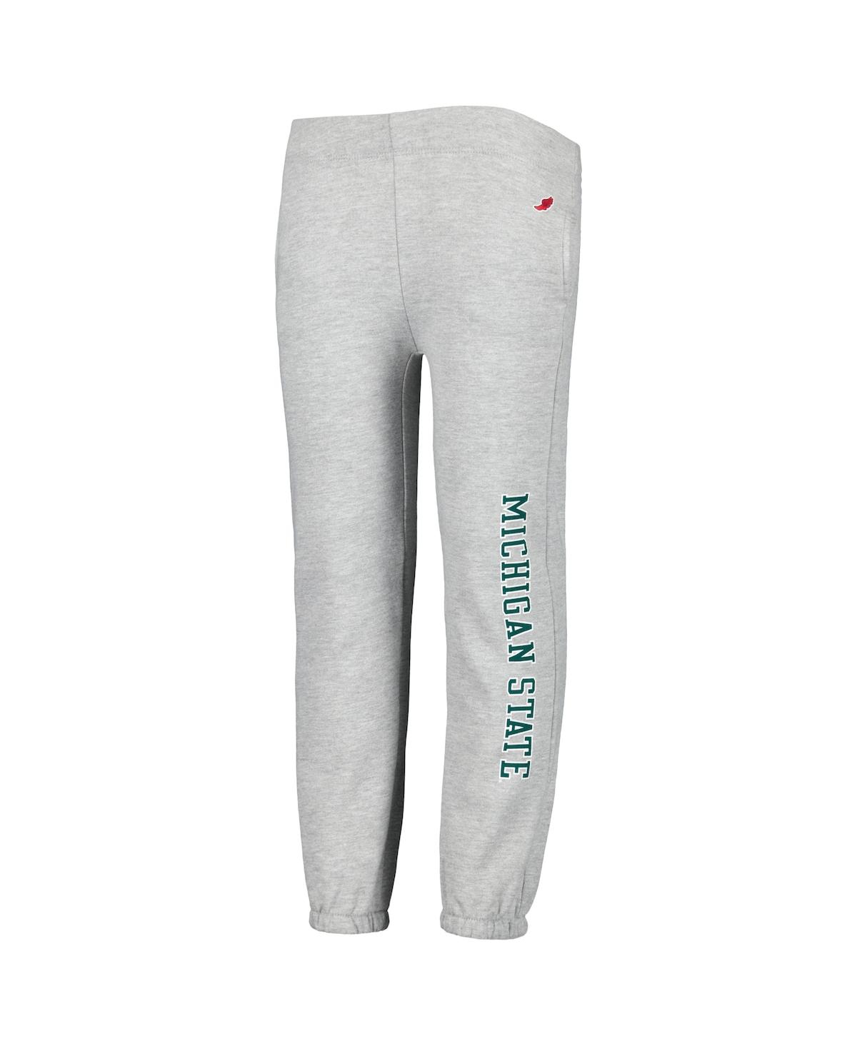 Shop League Collegiate Wear Big Boys  Heather Gray Michigan State Spartans Essential Pants