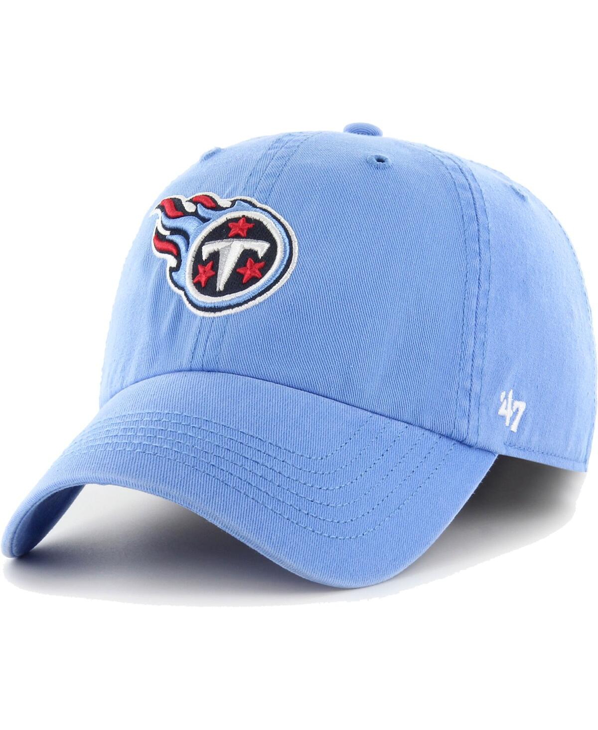 Shop 47 Brand Men's ' Light Blue Tennessee Titans Franchise Logo Fitted Hat