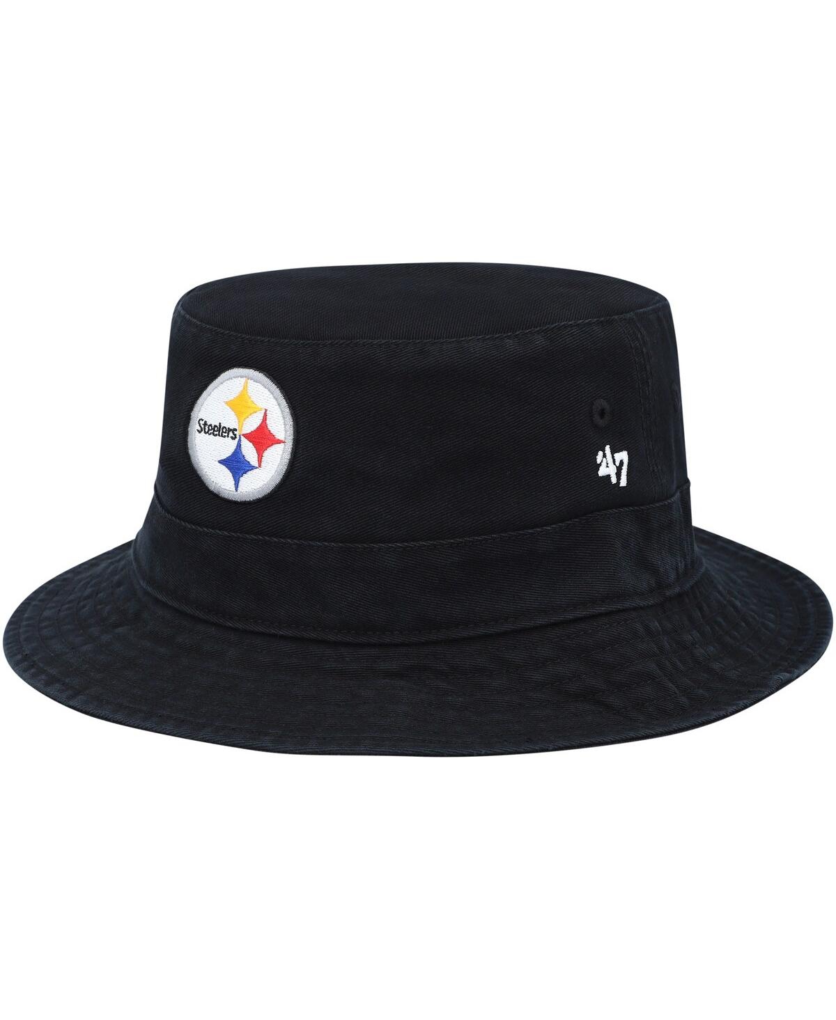 47 Brand Men's ' Black Pittsburgh Steelers Primary Bucket Hat In Black