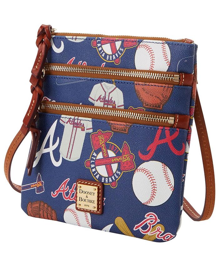 Dooney & Bourke Women's Atlanta Braves Game Day Triple Zip Crossbody