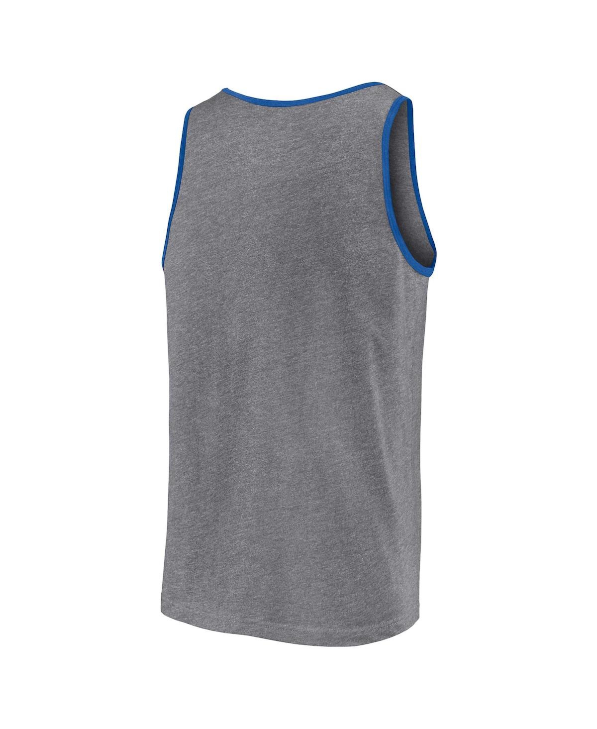Chicago Cubs Profile Big & Tall Arch Over Logo Tank Top - Heather Charcoal