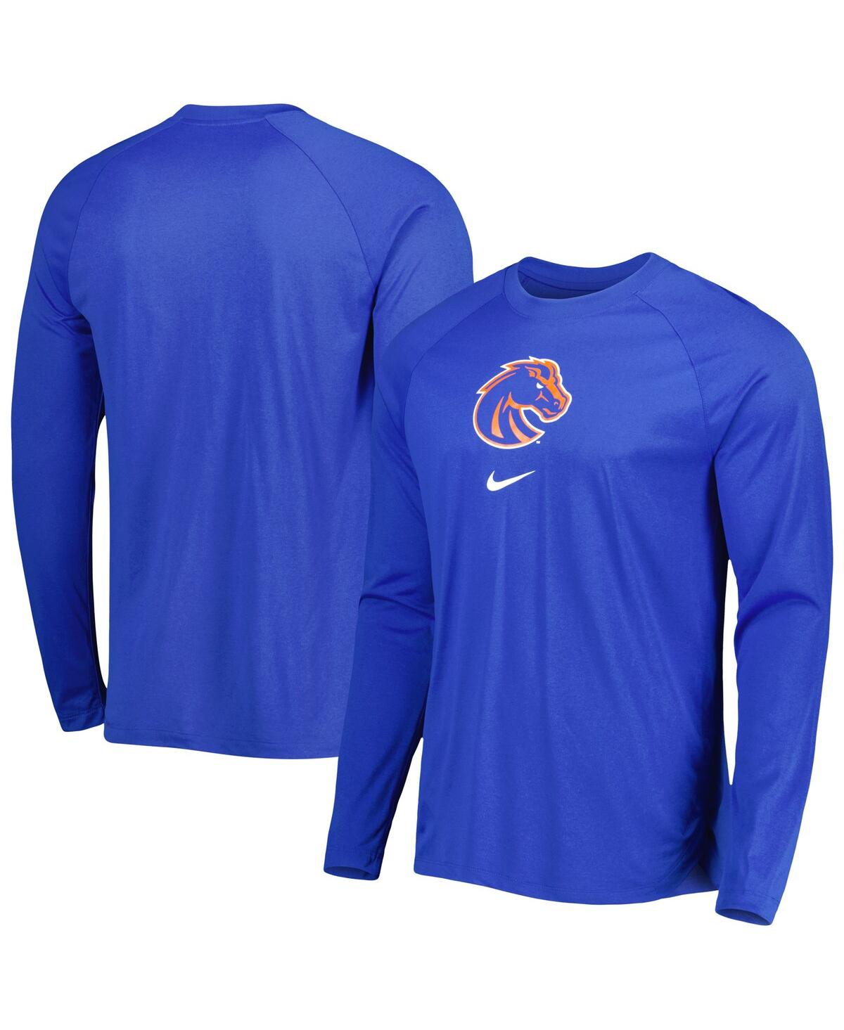 Shop Nike Men's  Royal Boise State Broncos Spotlight Raglan Performance Long Sleeve T-shirt
