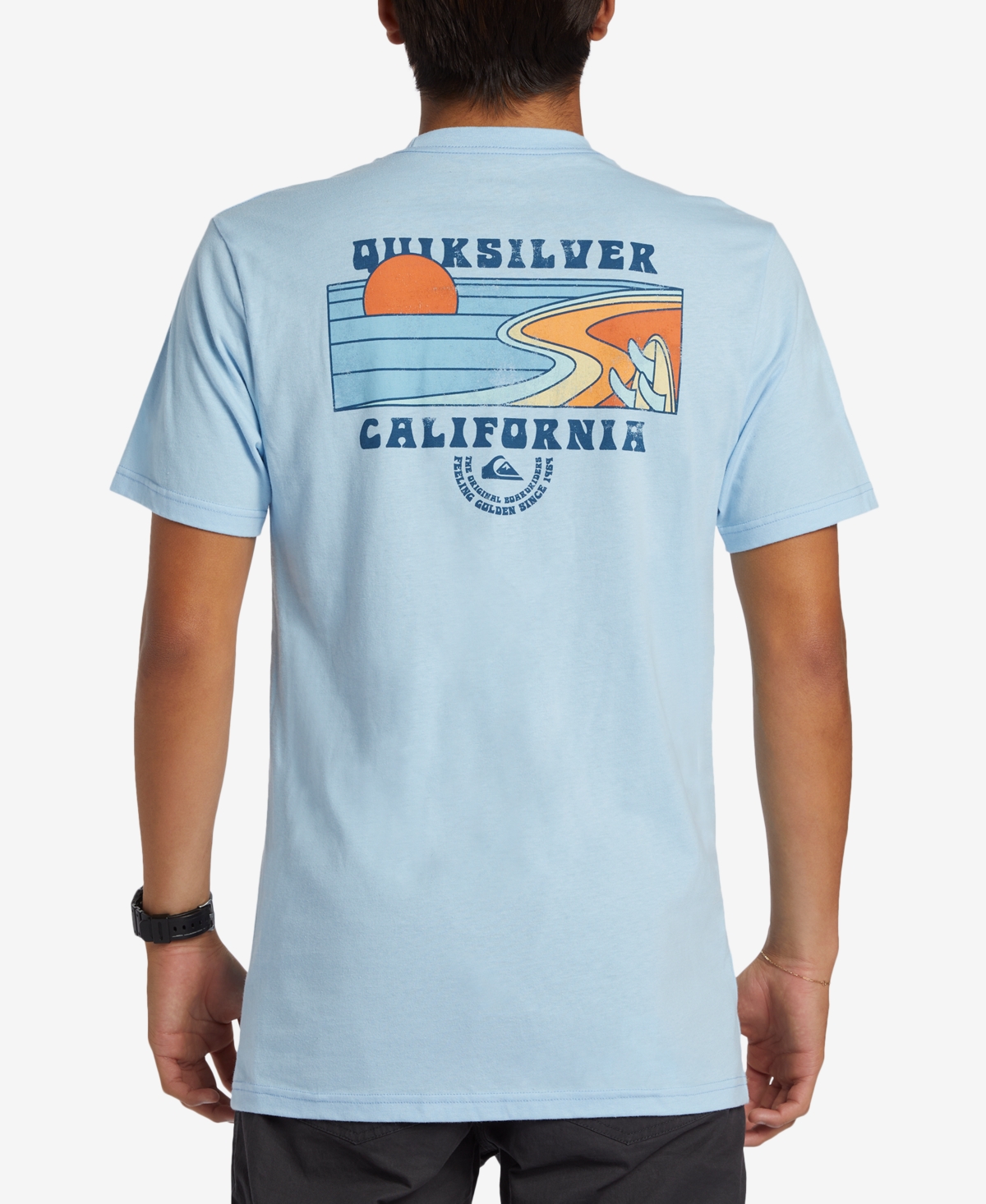 Quiksilver Men's Ca Point Breaks Classic Fit T-shirt In Clear Sky