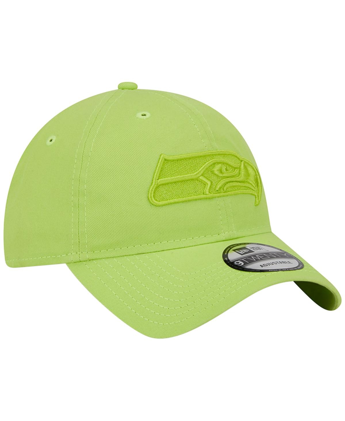 Men's New EraSeattle Seahawks Core Classic 2.0 Brights 9TWENTY Adjustable Hat - Neon Green