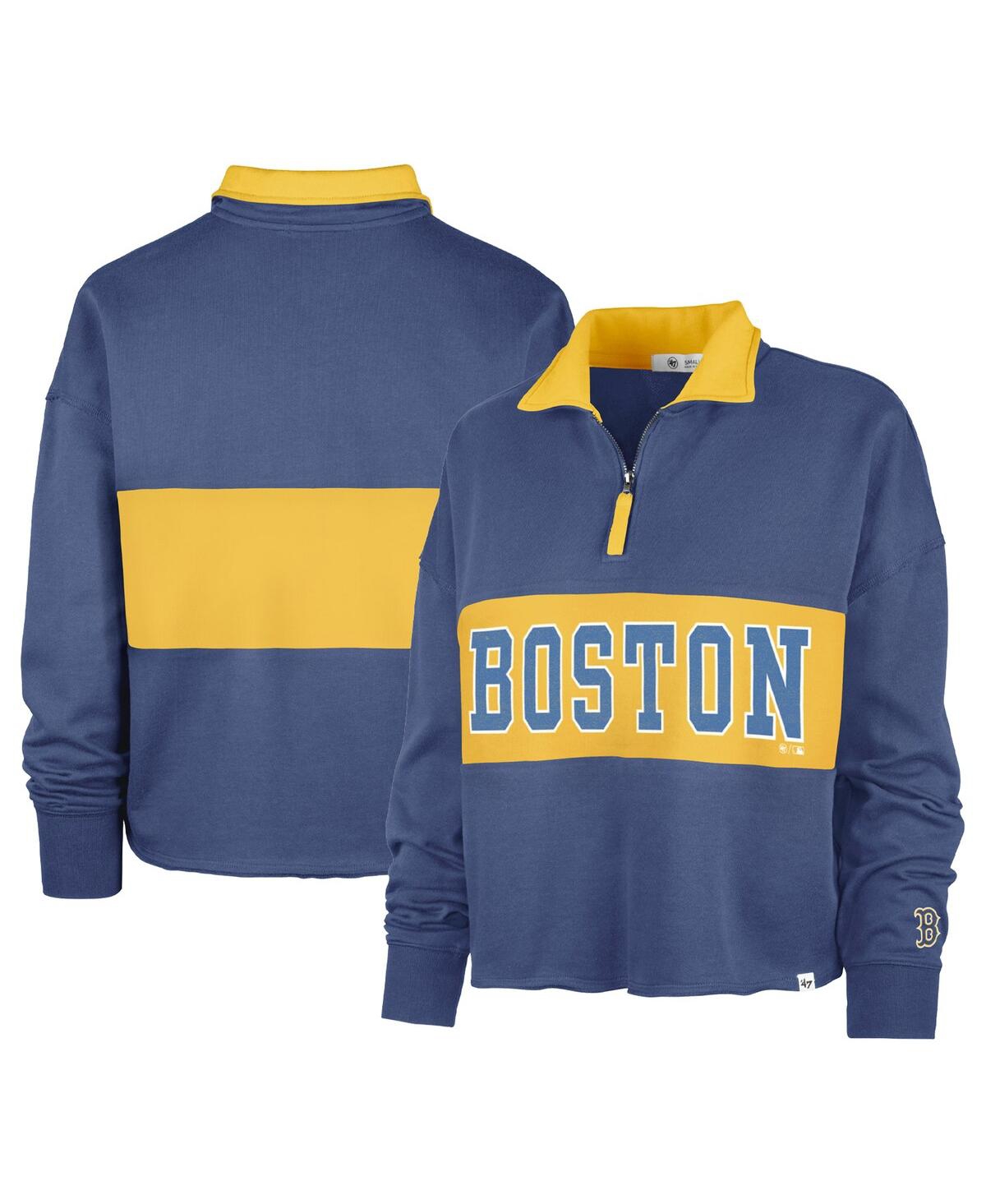 47 Brand Women's ' Navy Boston Red Sox City Connect Bae Remi Quarter-zip Jacket