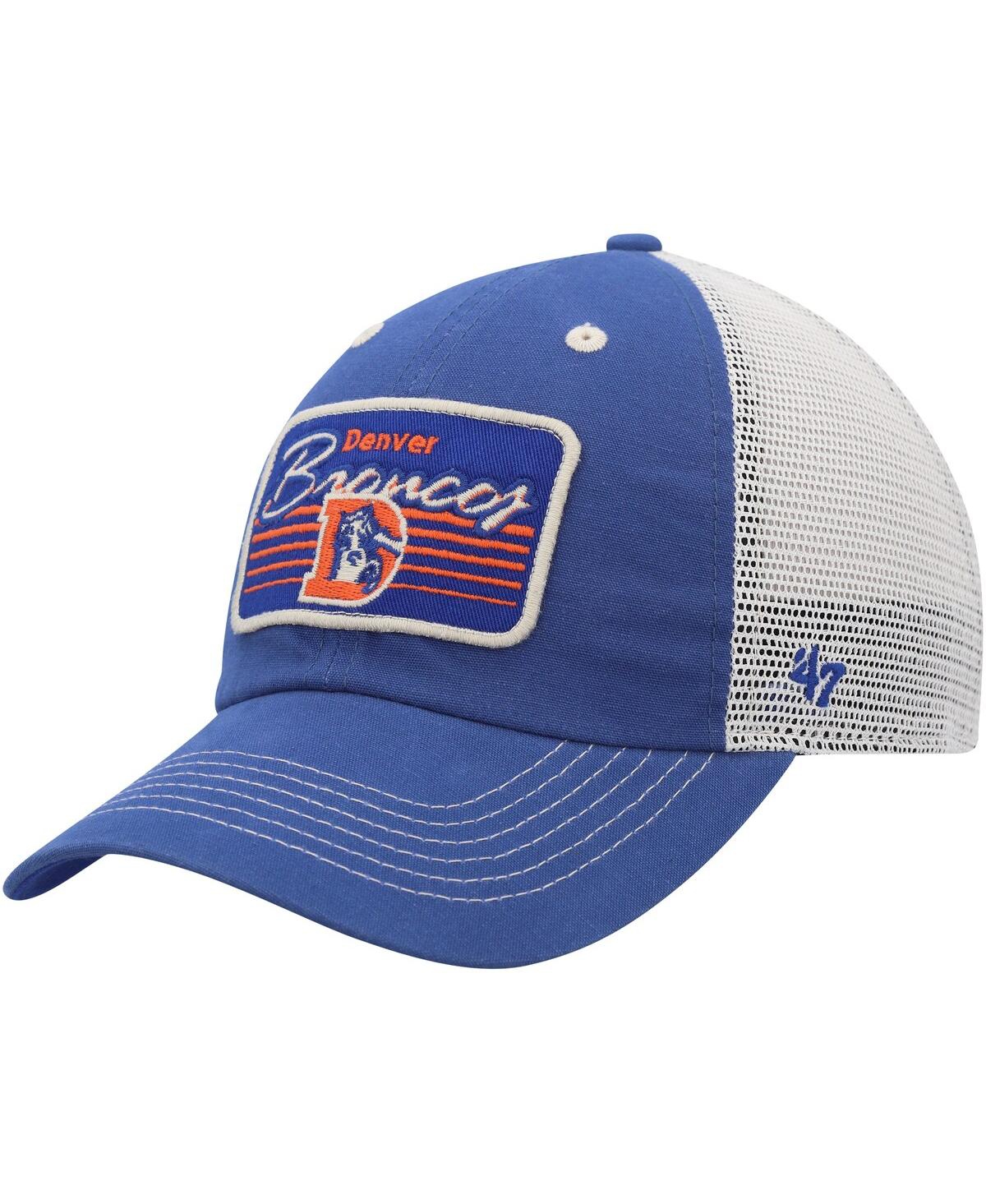 Men's '47 Brand Natural Denver Broncos Legacy Five Point Trucker Clean Up Adjustable Hat - Natural