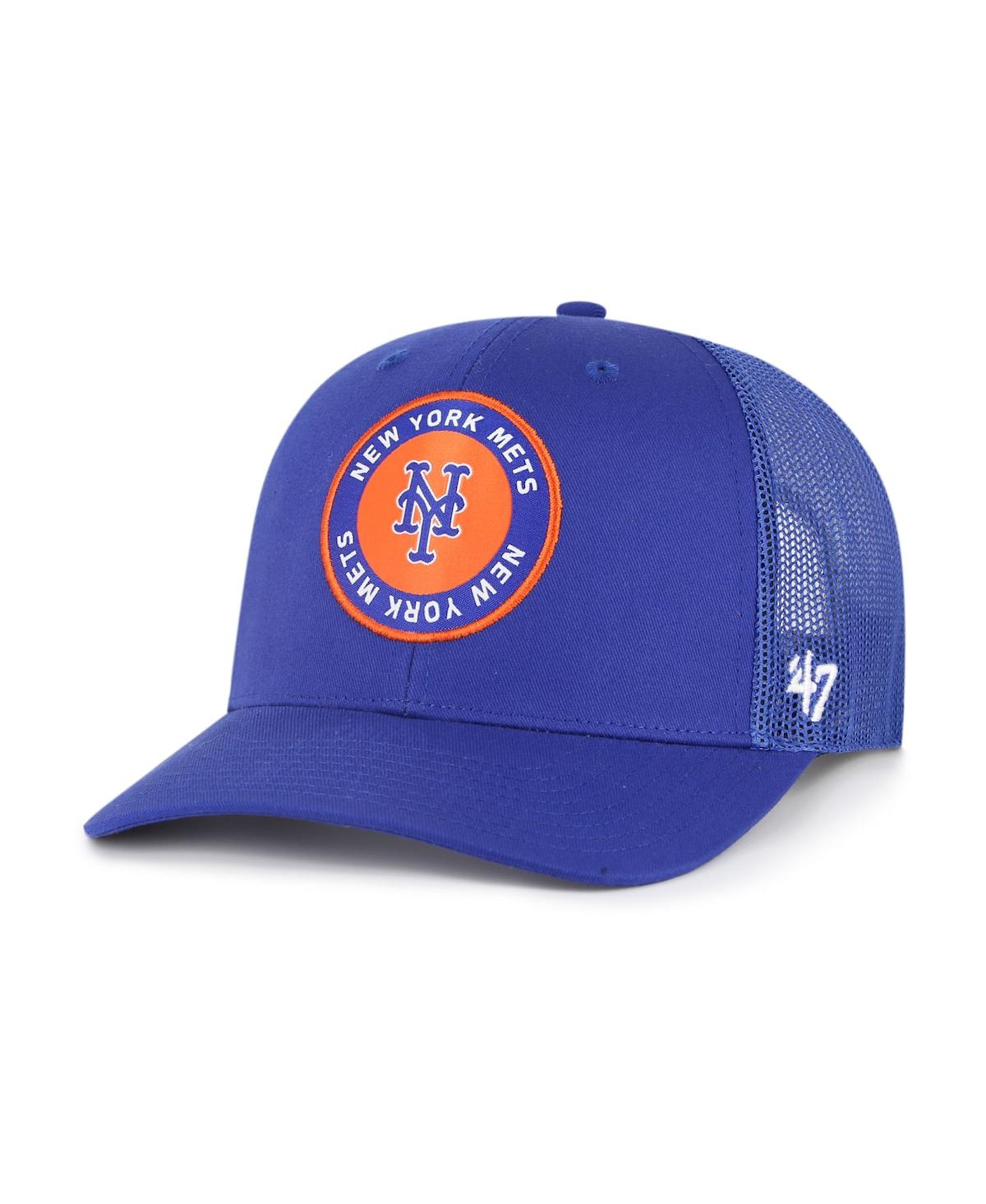 47 Brand Men's ' Royal New York Mets Unveil Trucker Adjustable Hat