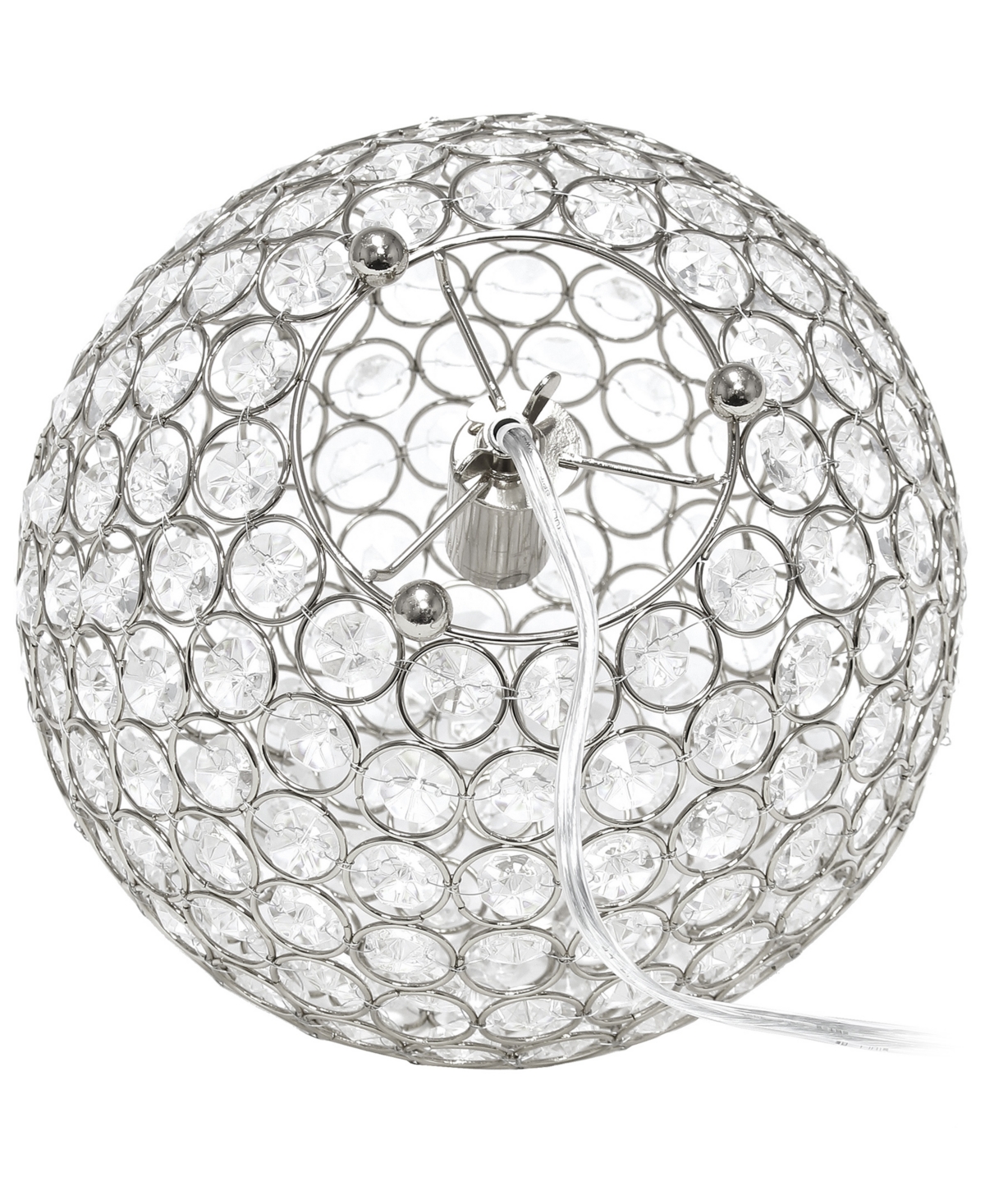 Shop All The Rages Lalia Home Elipse 10" Crystal Orb Table Lamp In Chrome