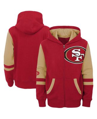 Big Boys Scarlet San Francisco 49ers Colorblock Full Zip Hoodie Macy s