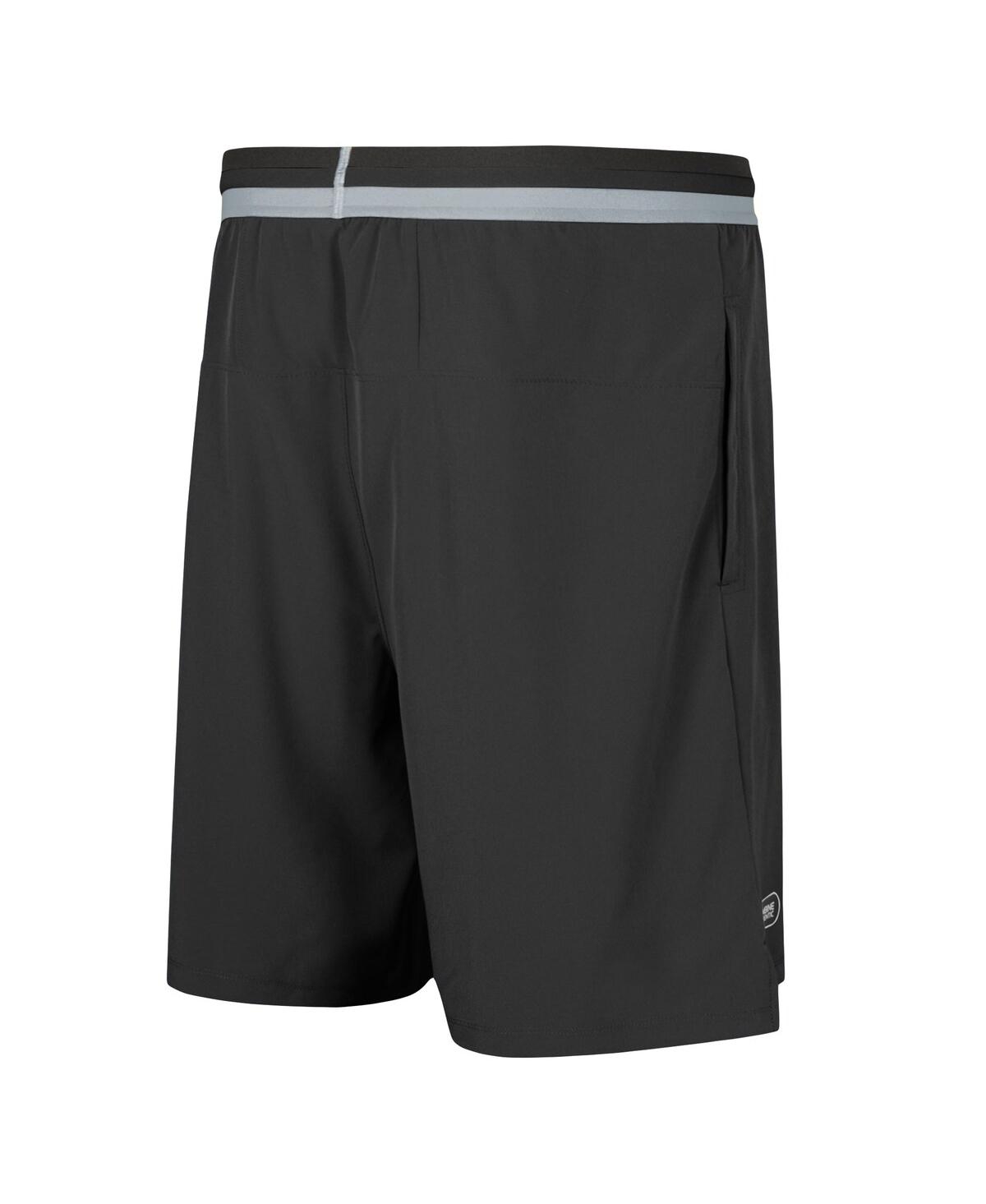 Shop Outerstuff Men's Black Las Vegas Raiders Cool Down Tri-color Elastic Training Shorts