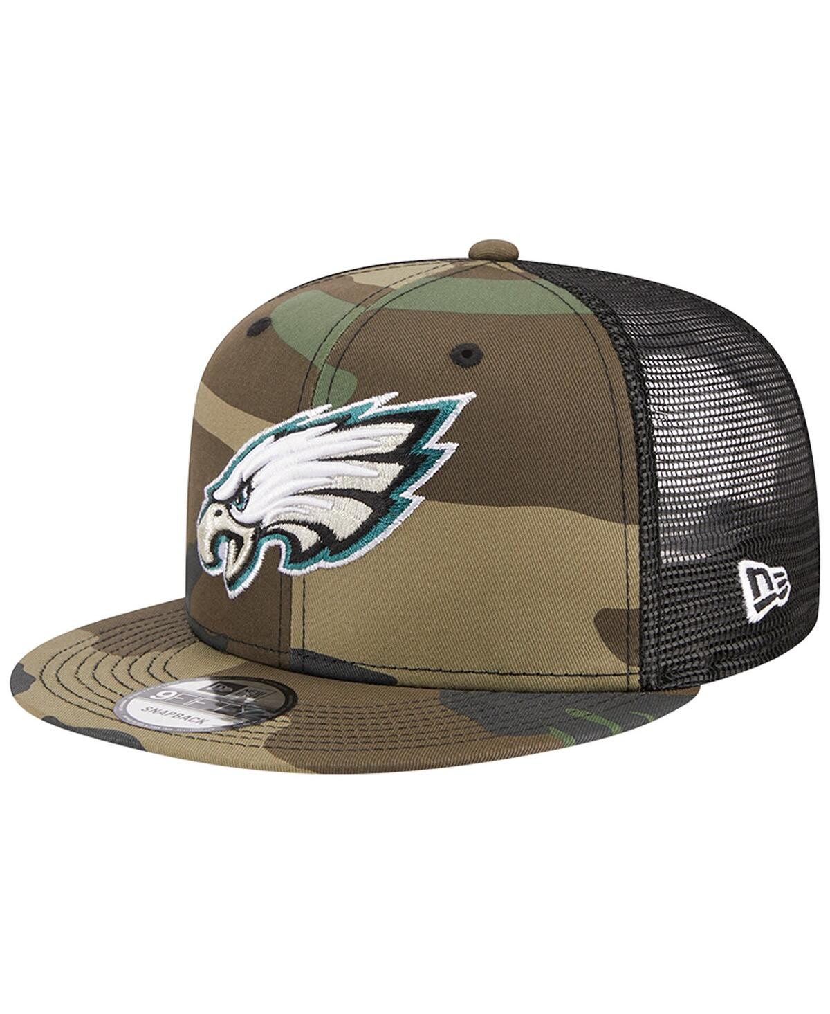 New Era Men's  Camo Philadelphia Eagles Main Trucker 9fifty Snapback Hat