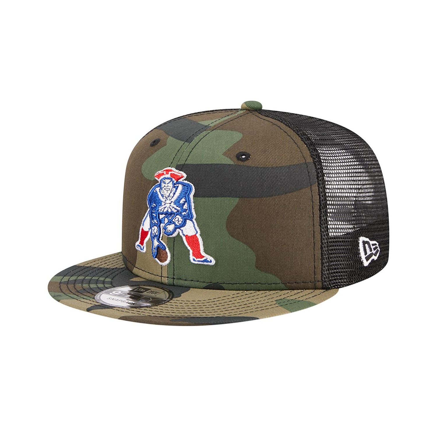 Men's Camo New England Patriots Throwback Main Trucker 9FIFTY Snapback Hat