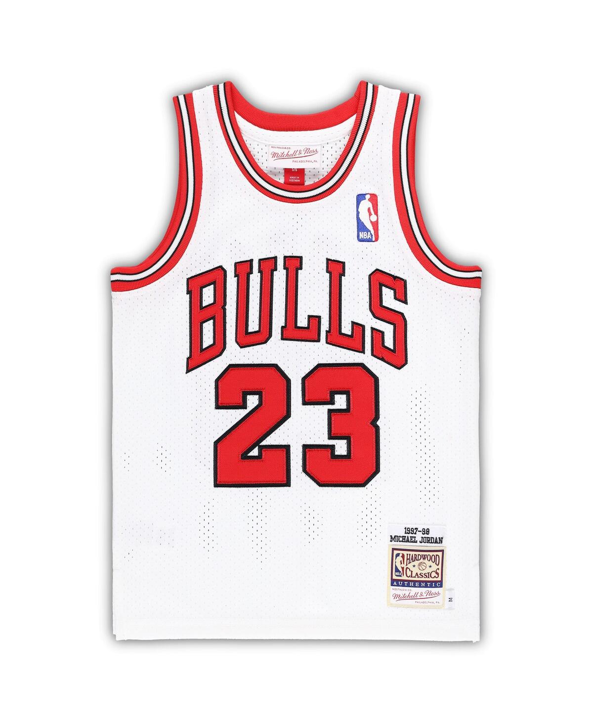 Preschool Boys and Girls Mitchell & Ness Michael JordanChicago Bulls 1997/98 Hardwood Classics Authentic Jersey - White