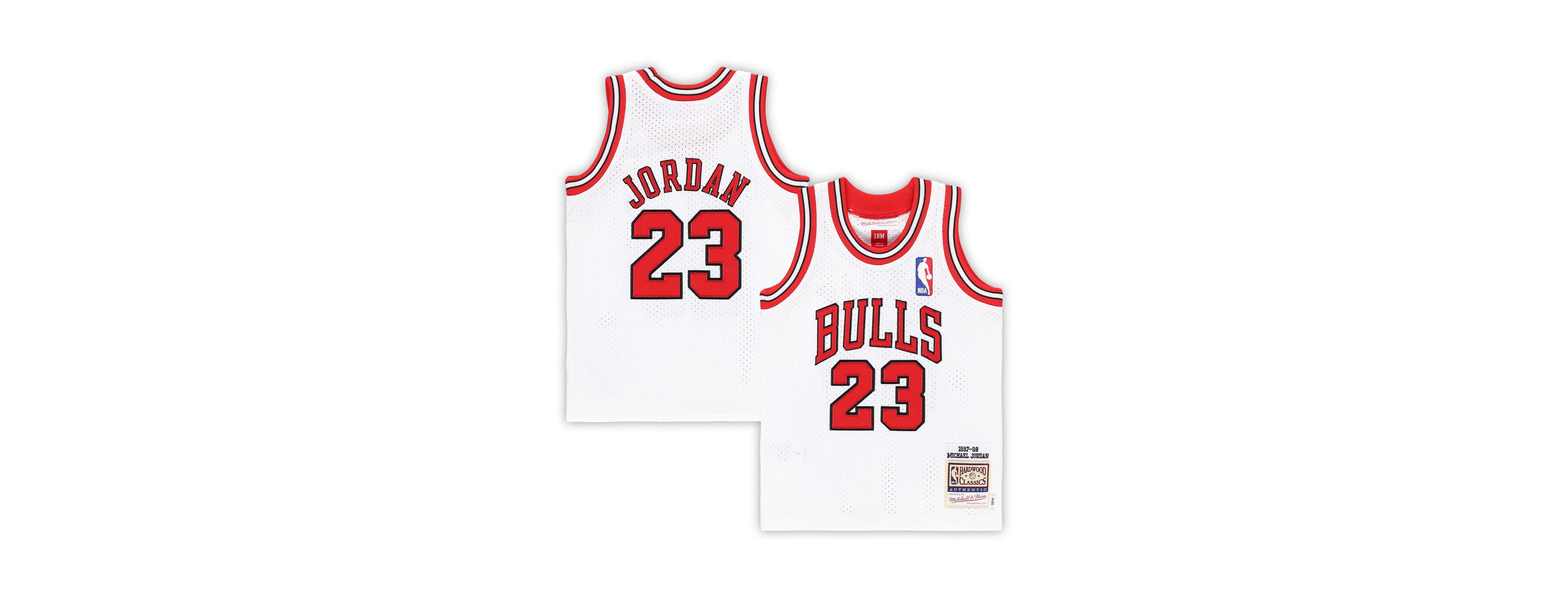 Infant Boys and Girls Mitchell & Ness Michael Jordan White Chicago Bulls 1997/98 Hardwood Classics Authentic Jersey