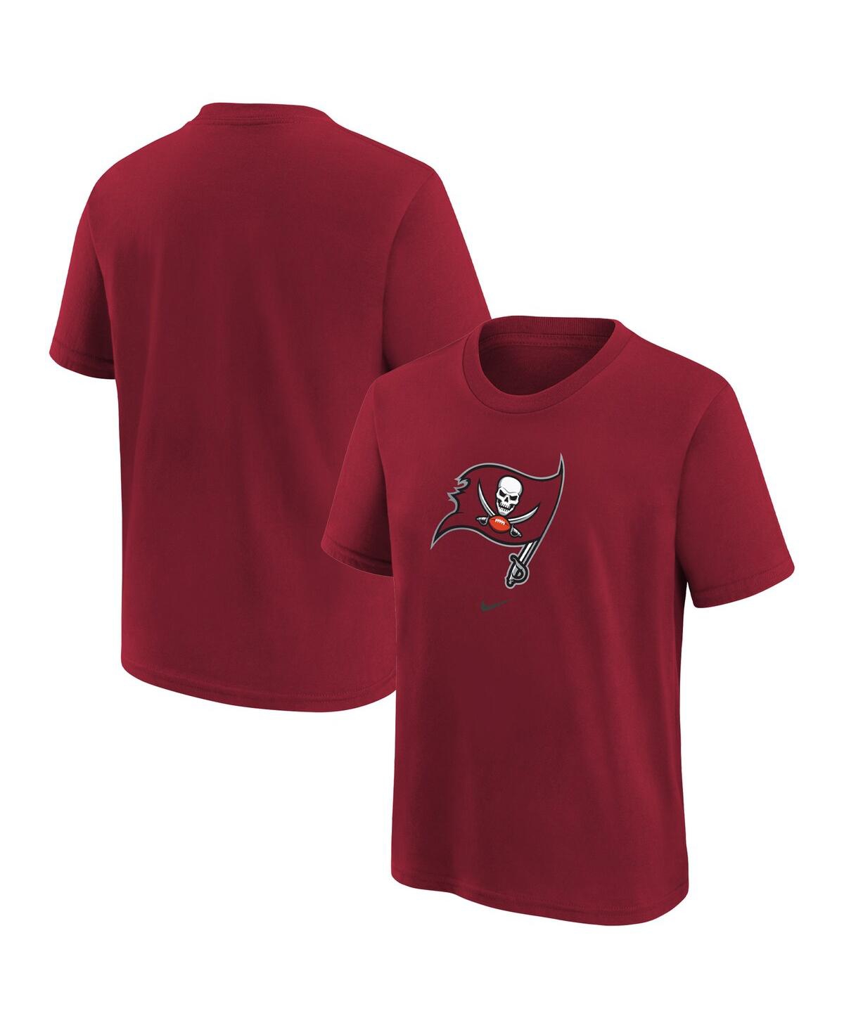 Shop Nike Preschool Boys And Girls  Red Tampa Bay Buccaneers Team Wordmark T-shirt