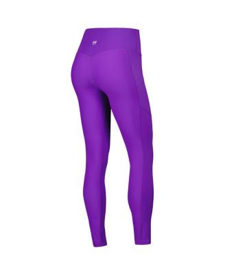 Women's Purple LSU Tigers 7/8 Mixed Media Pocket iLeggings