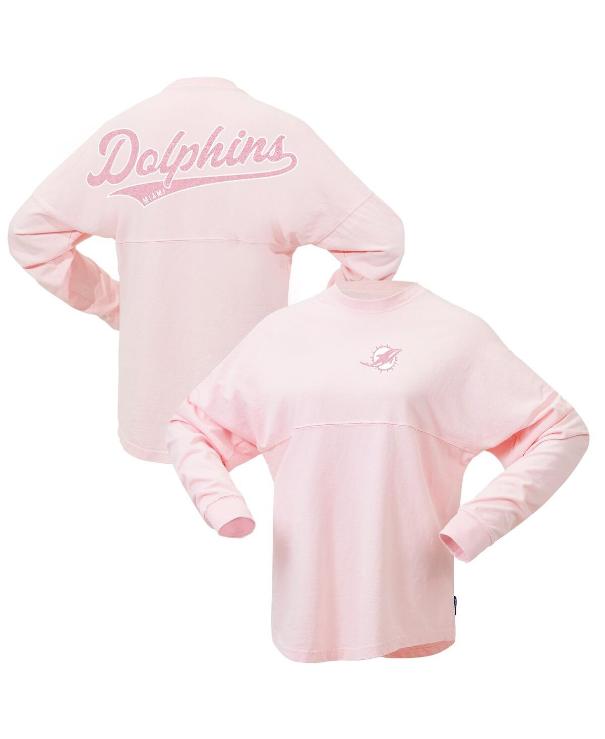 Fanatics Women's  Pink Miami Dolphins Millennial Spirit Jersey T-shirt