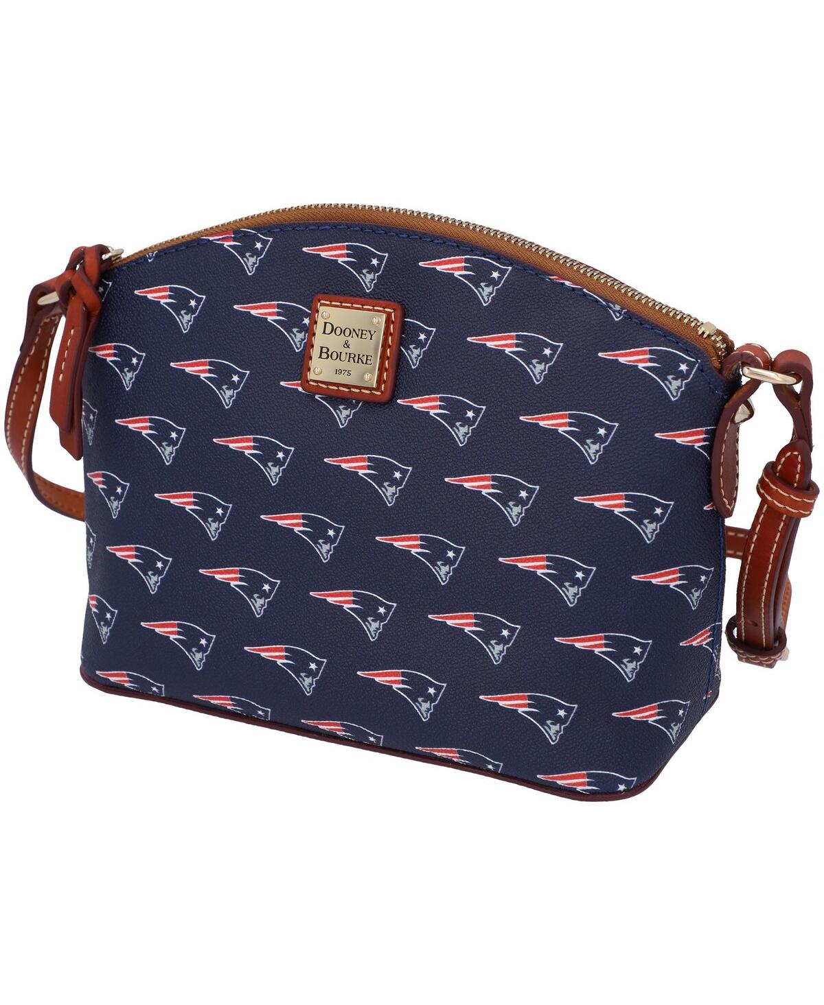 Shop Dooney & Bourke Women's  New England Patriots Signature Suki Crossbody With Medium Wristlet In Navy