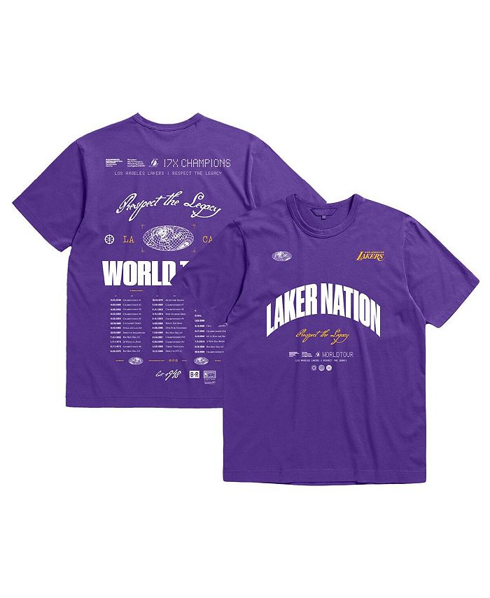 Los Angeles Lakers Bleacher Report x Mitchell & Ness Unisex World Tour Long  Sleeve T-Shirt - Black