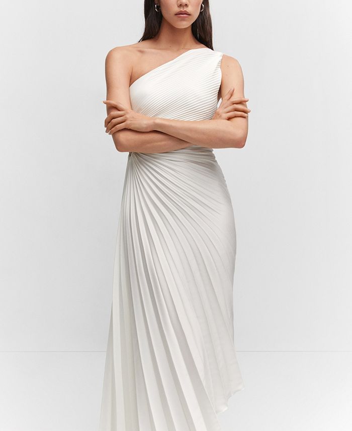 Fabrosanz: Grey Box Asymmetrical Pleats Dress