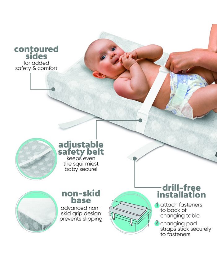 Jool Baby Contoured Changing Pad Waterproof & NonSlip Design, Includes a Cozy, Breathable