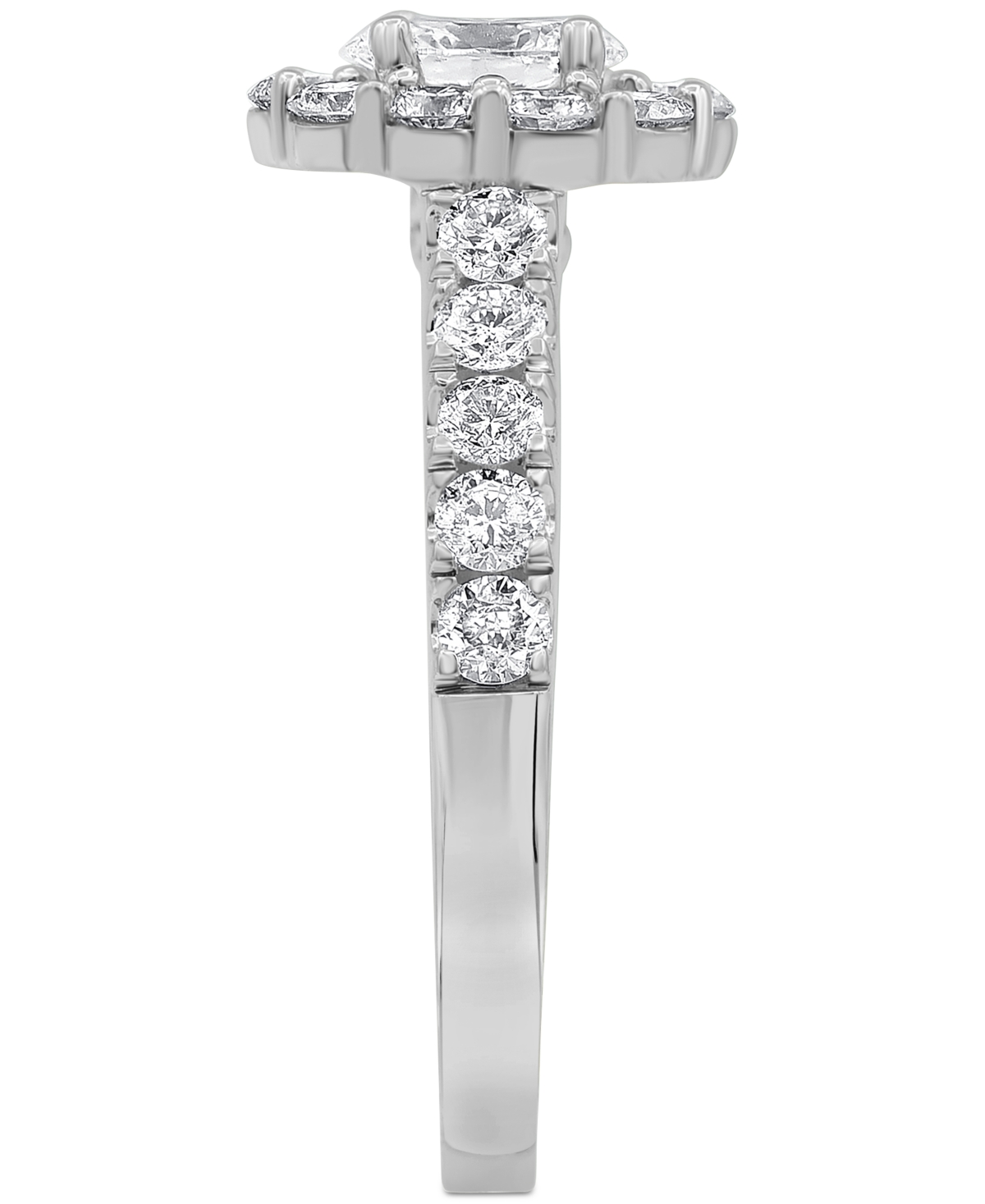 Diamond Oval Halo Bridal Set (2 ct. t.w.) in 18k- White Gold