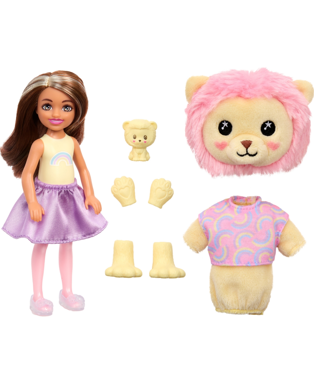 Barbie Kids' Cutie Reveal Cozy Cute T-shirts Series Chelsea Doll And Accessories In Multi-color
