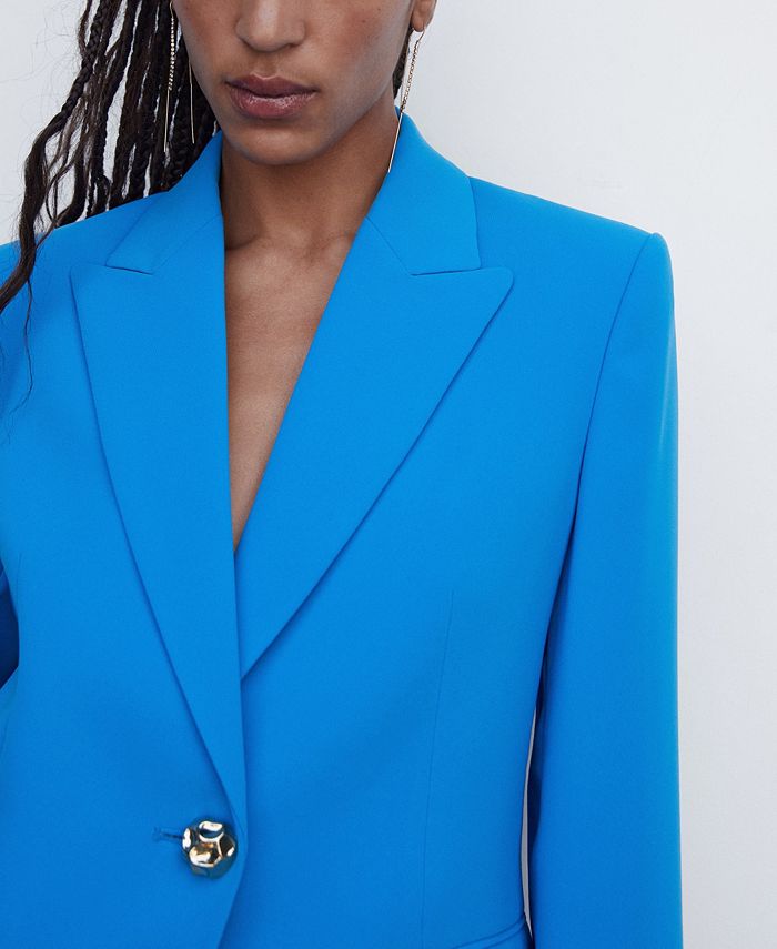 MANGO Women's Jeweled Button Blazer Macy's