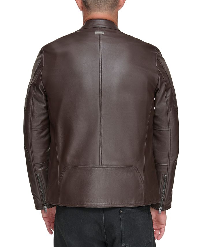 Marc New York Men's Viceroy Sleek Leather Racer Jacket - Macy's