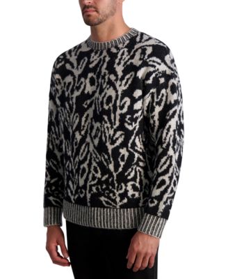 Karl Lagerfeld Paris Men's Floral Print Flowy Shirt - Casual Short Sleeve Shirt For Men