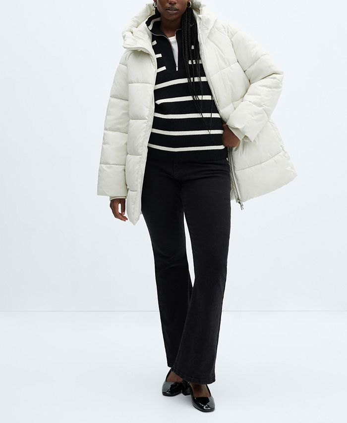 MANGO Women's Hood Quilted Coat Macy's