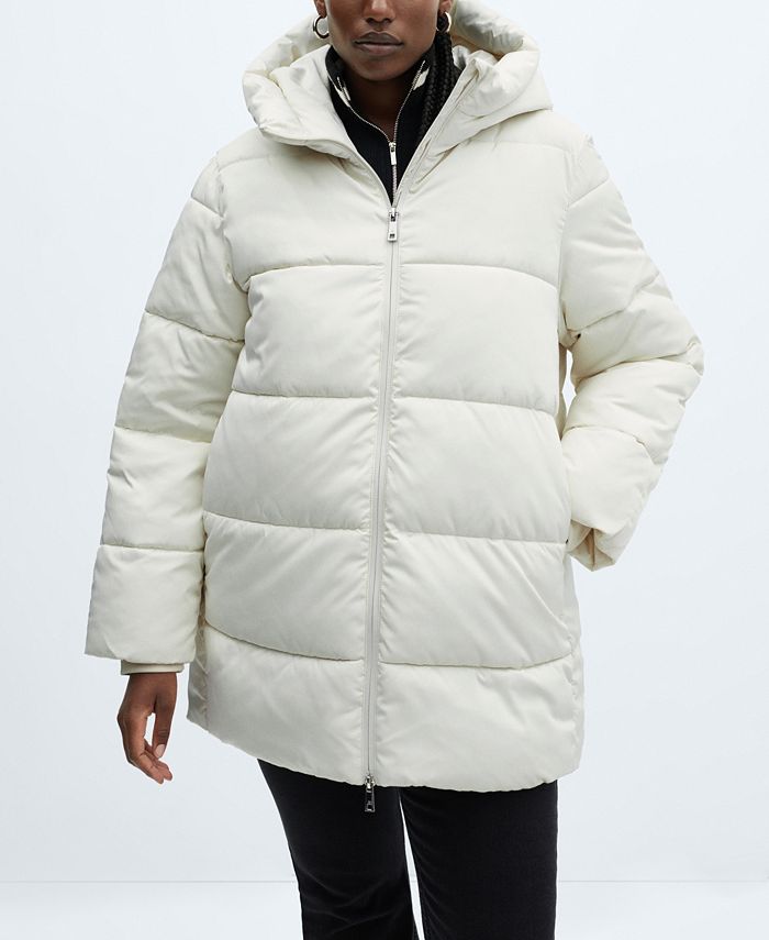 MANGO Women's Hood Quilted Coat Macy's