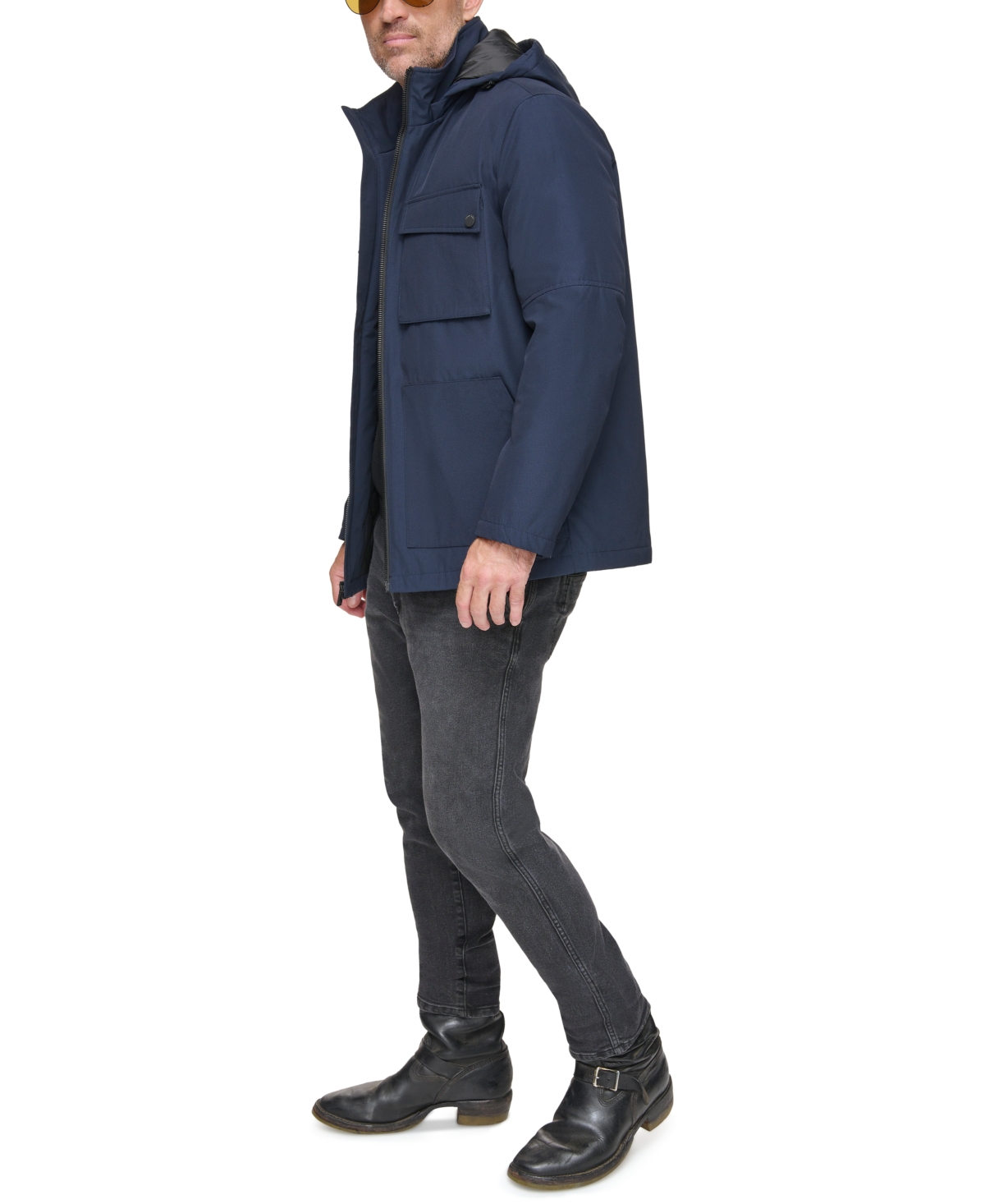 Marc New York Men's Lauffeld Medium Weight Hooded Utility Jacket