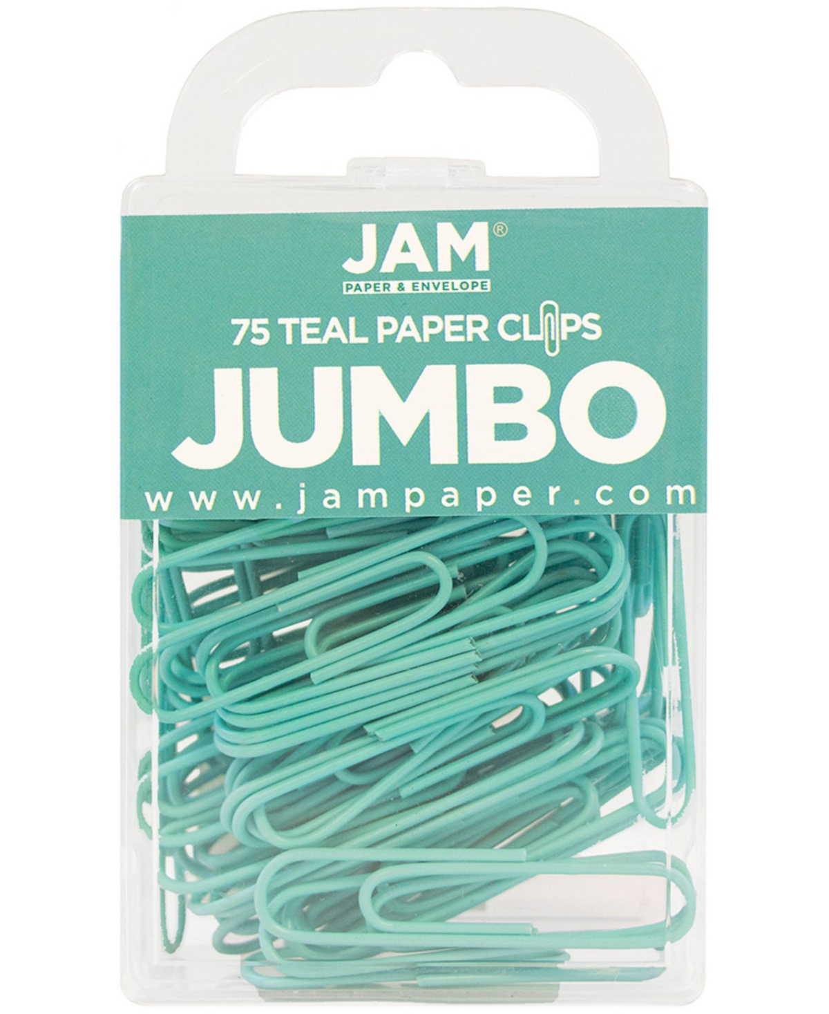 Jam Paper Colorful Jumbo Paper Clips In Teal