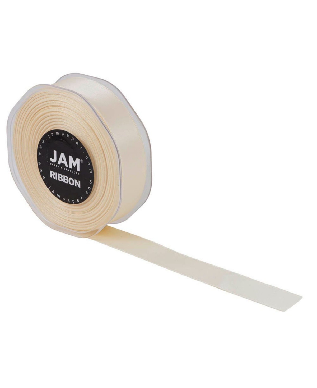 Shop Jam Paper Double Faced Satin Ribbon In Ivory