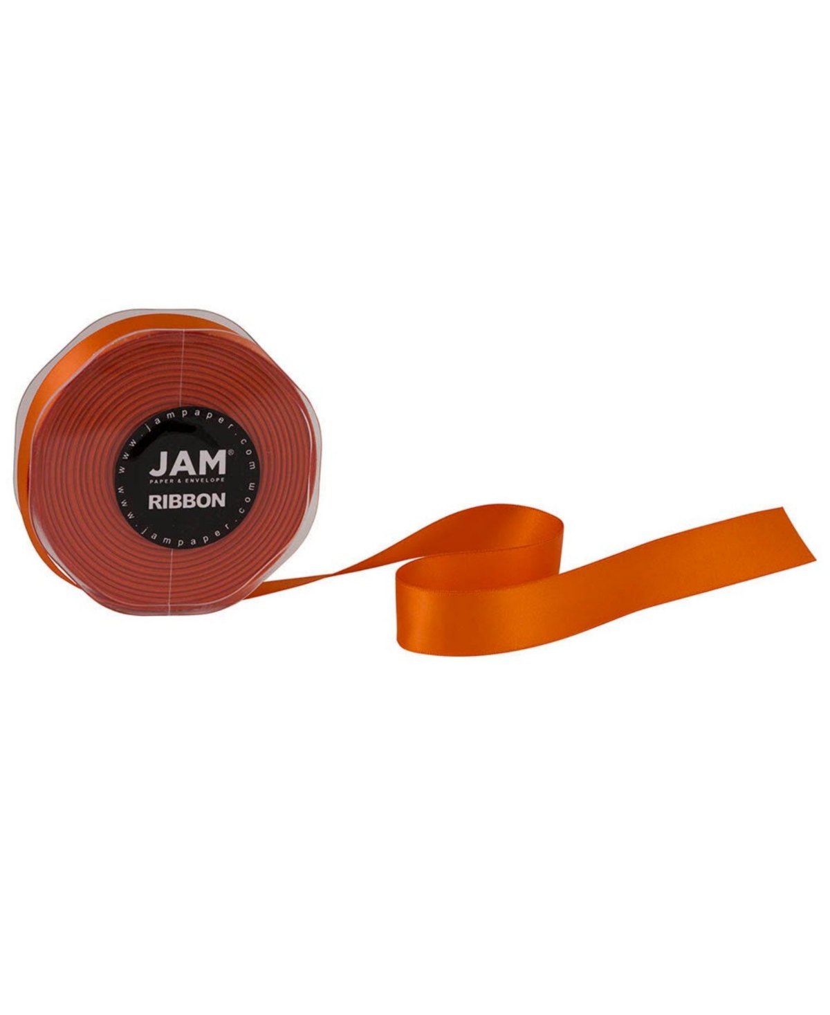 Shop Jam Paper Double Faced Satin Ribbon In Orange